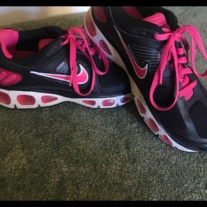 Black and pink Nike sneakers